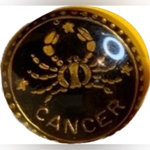 zodiac CANCER dome NEW Vintage cocktail ring